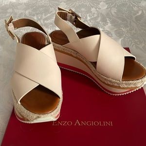 Enzo Angiolini Wedge Slingback Platforms  Size 6